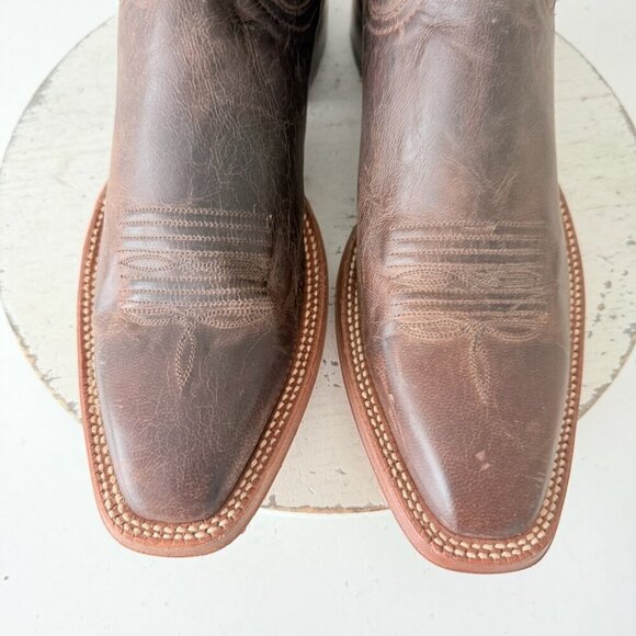 Rod Patrick Mens Cowboy Boots Size 12AAA Brown Goat Leather Western French Toe - Picture 6 of 13